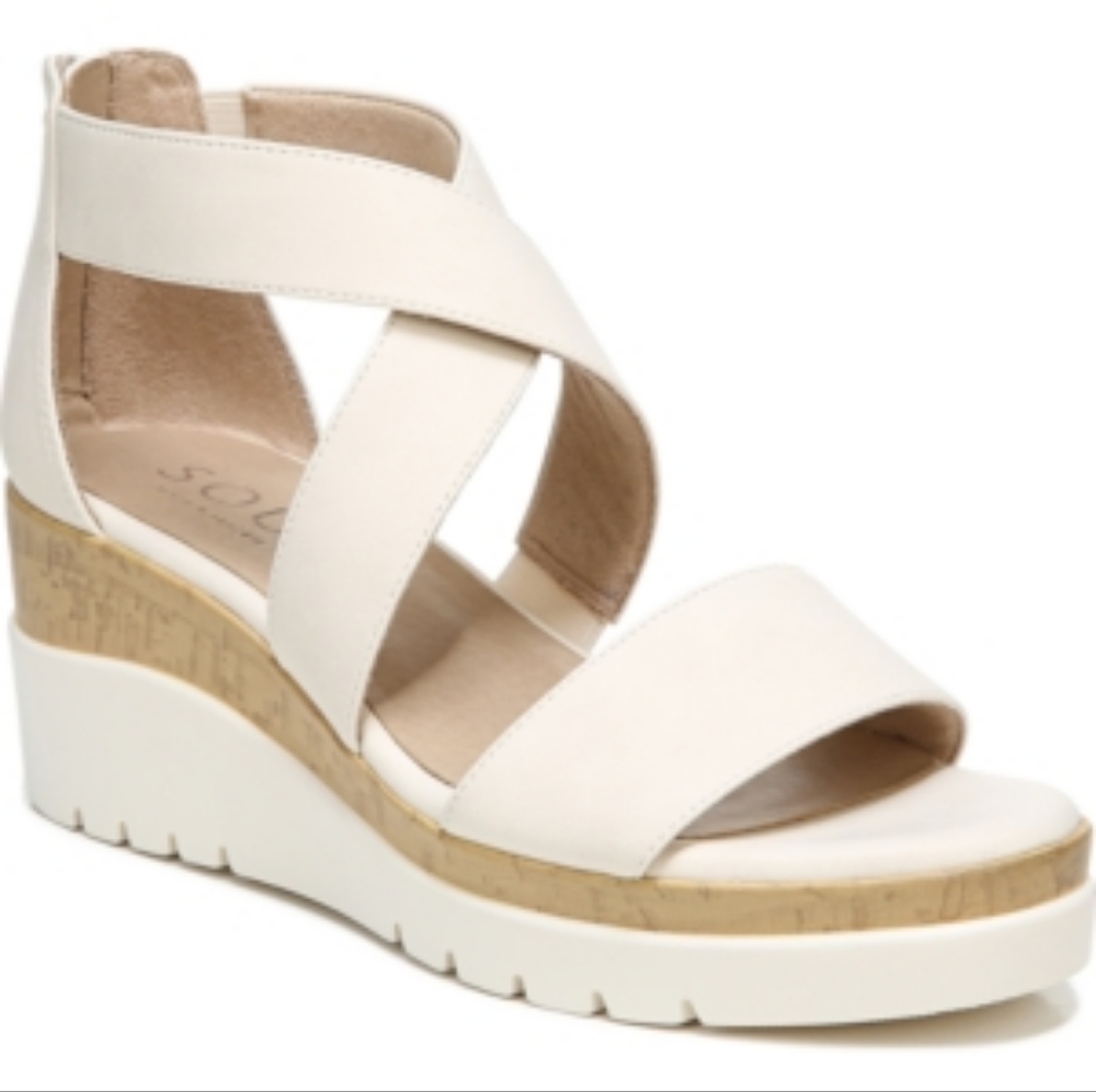 Womens SOUL Naturalizer Goodtimes Platform Wedge Sandals - Picture 1 of 8
